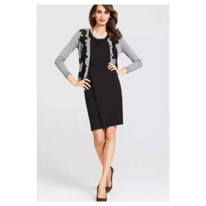 Cabi Black Pullover Design Dress Casual Office Work Event Feminine Professional